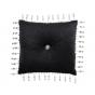Davinci Chamonix Silver Velvet Square Cushion with Braid And Tassel 45x45cm | Silver